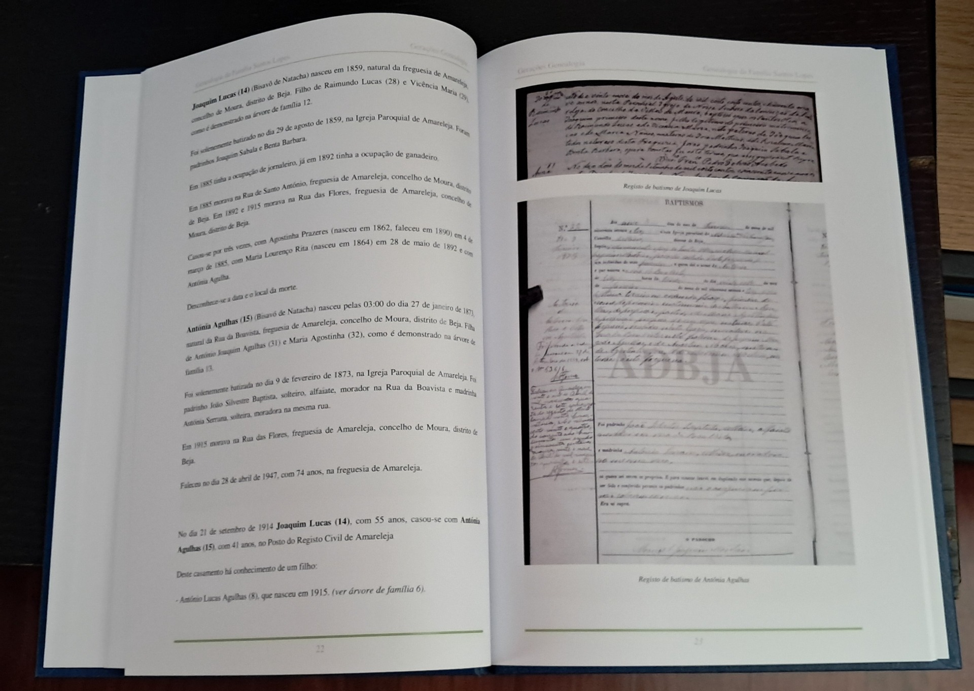 Livro de família impresso com capa dura